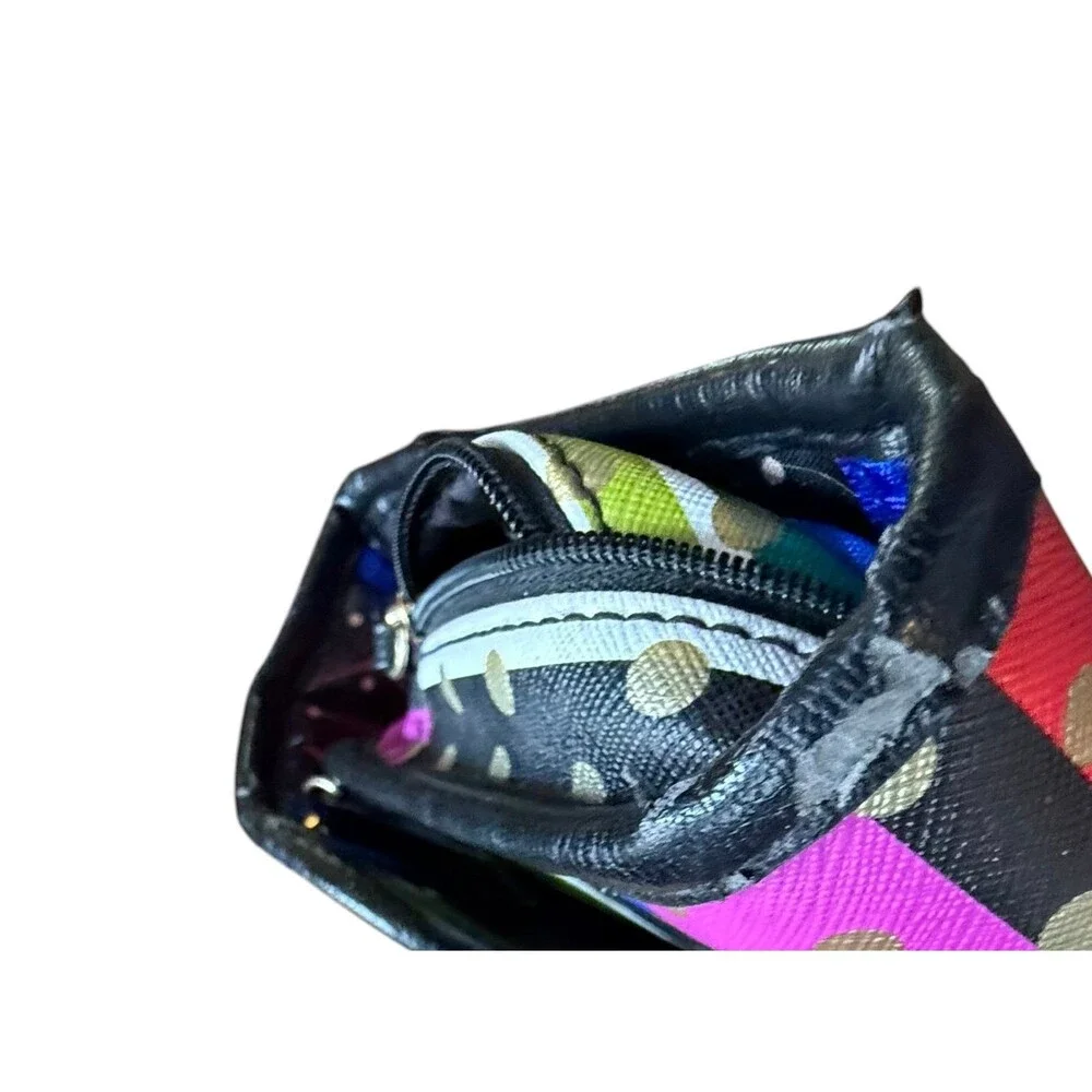 Stella & Dot Hanging Travel Cosmetic Bag - Colorful Polka Dot Stripe